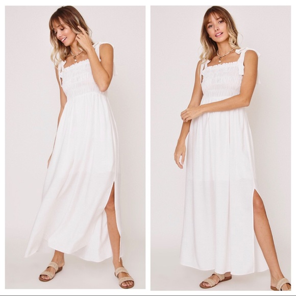 The Perfect Dress! Shoulder Tie Smocking Dress - Picture 2 of 4